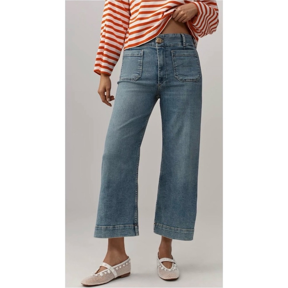 Maeve Colette Denim Blue crop Jeans
